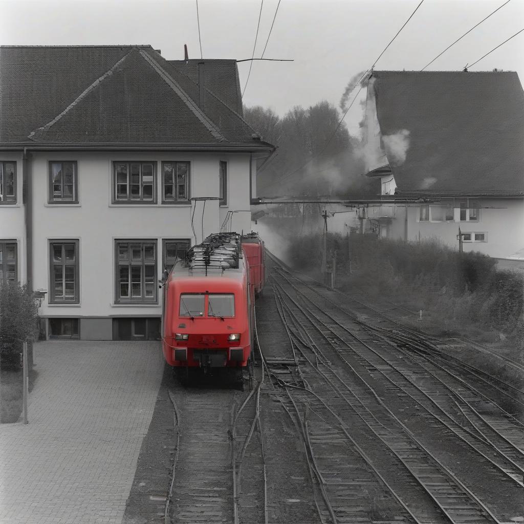 electric locomotive with pantograph on roof 1 front window 1 side window streamlined by Ücretsiz AI Görüntü Oluşturucu - Giriş gerektirmez✨ | AIGAZOU