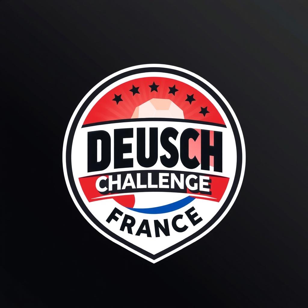 logo for deutsch challenge france team european flag by Ücretsiz AI Görüntü Oluşturucu - Giriş gerektirmez✨ | AIGAZOU