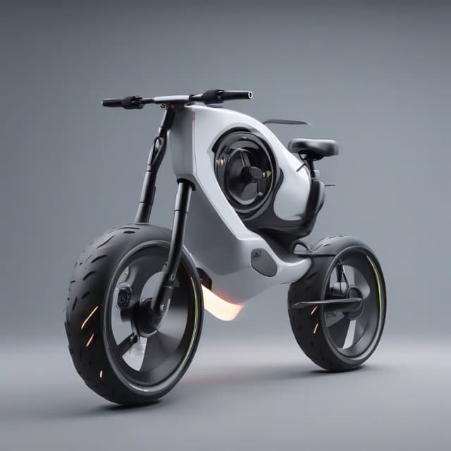 自転車を自動で動かしてくれるロボット電動自転車みたいな見た目 by Free AI Image Generator & Maker - No login required✨ | AIGAZOU