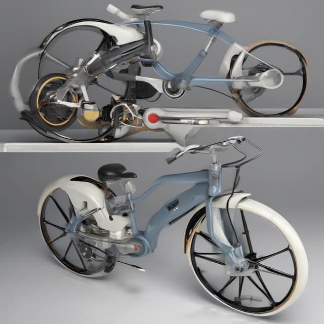 自転車を自動で動かしてくれる電動自転車みたいな見た目ペダル付き by Free AI Image Generator & Maker - No login required✨ | AIGAZOU