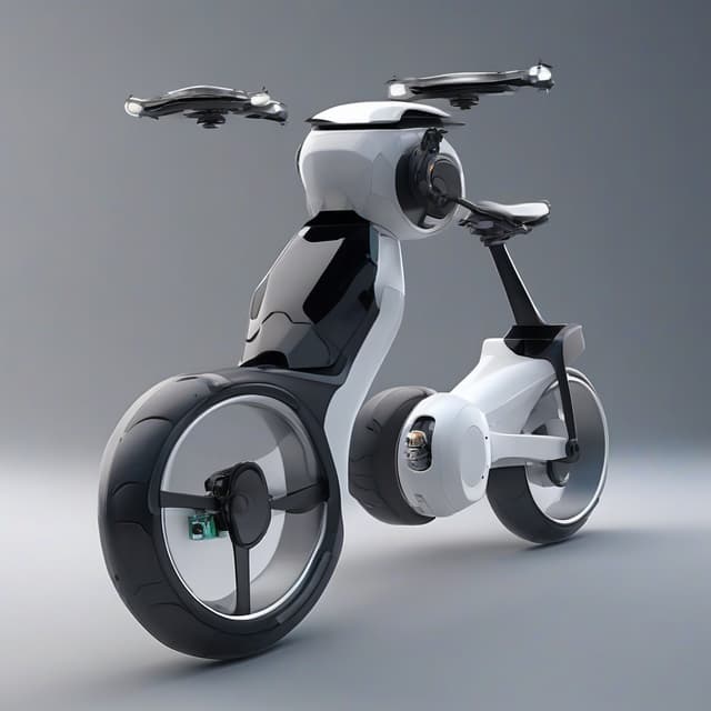 自転車を自動で動かしてくれるロボット電動自転車みたいな見た目 by Free AI Image Generator & Maker - No login required✨ | AIGAZOU