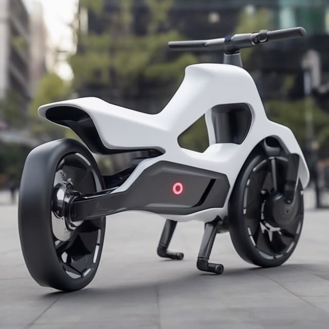 自転車を自動で動かしてくれるロボット電動自転車みたいな見た目 by Free AI Image Generator & Maker - No login required✨ | AIGAZOU