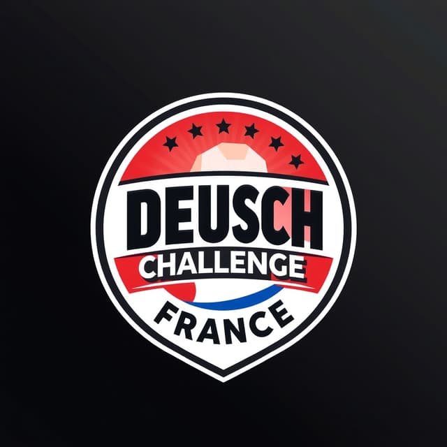 logo pour le Deutsch challenge équipe de France avec drapeau union européen  by Ücretsiz AI Görüntü Oluşturucu - Giriş gerektirmez✨ | AIGAZOU