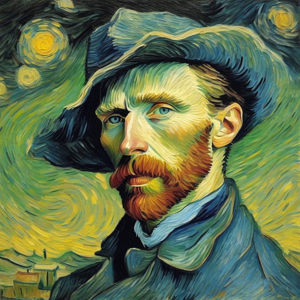 Create Van Gogh Self Portrait With Pastel Technique Ai Aigazou